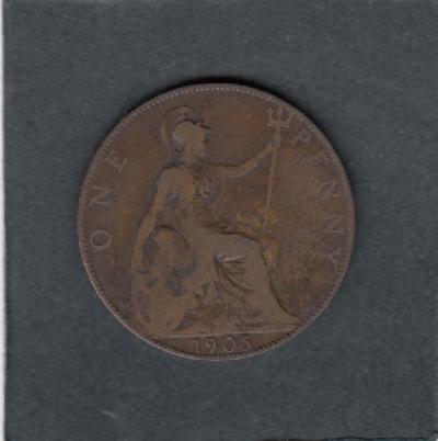 Beschrijving: 1 Penny  EDWARD VII